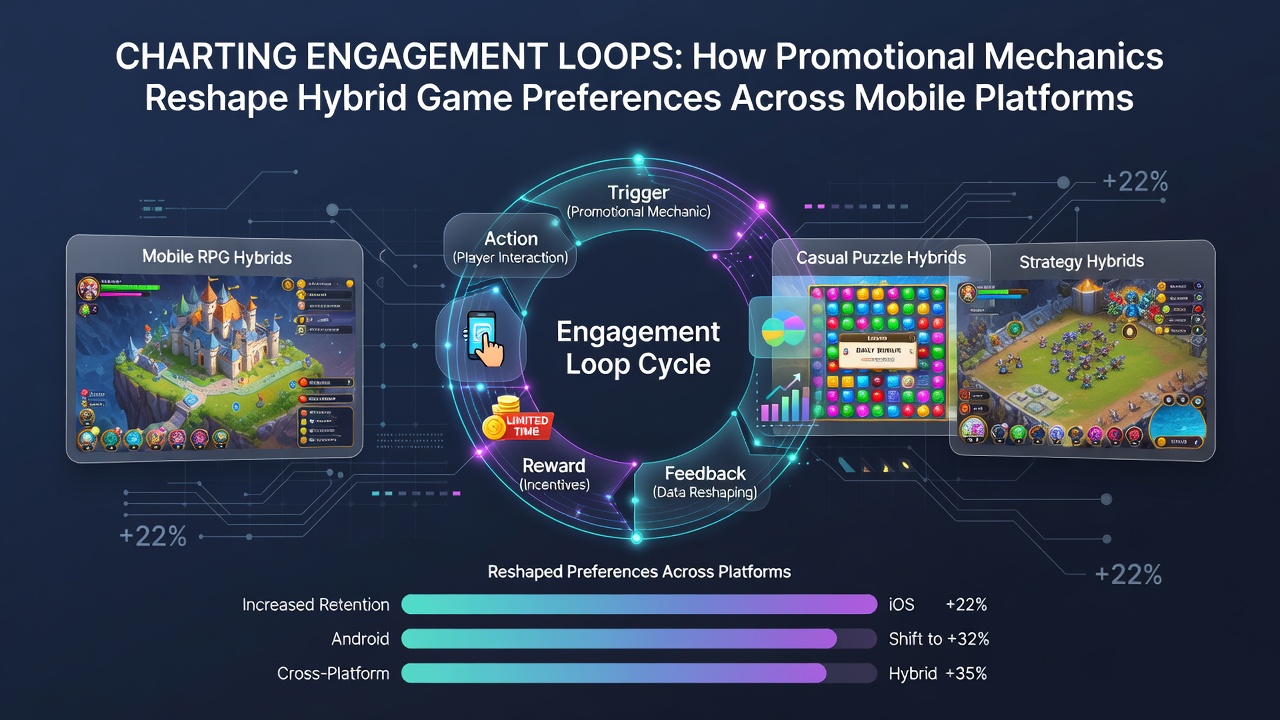 Darstellung von Engagement-Schleifen in hybriden Mobilspielen mit Fokus auf Promotionsmechanismen