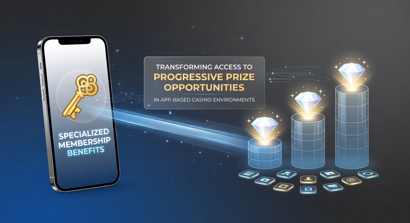 Darstellung von Mitgliedschaftslevels und progressiven Jackpot-Systemen in einer mobilen Casino-App